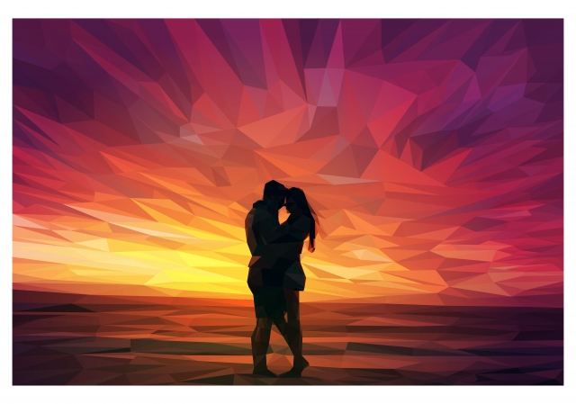 Love at the sunset