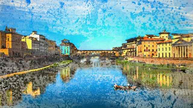 Watercolor of Ponte Vecchio