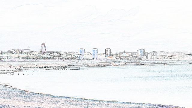 Outline of the Aberdeen coastline