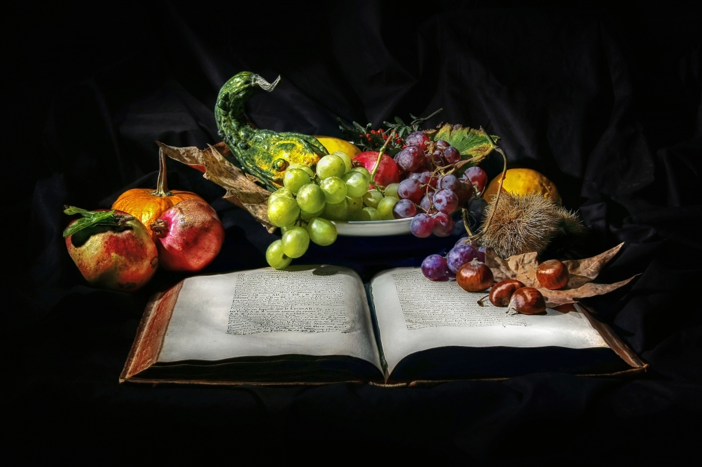 Natura morta con truffa. Light Painting