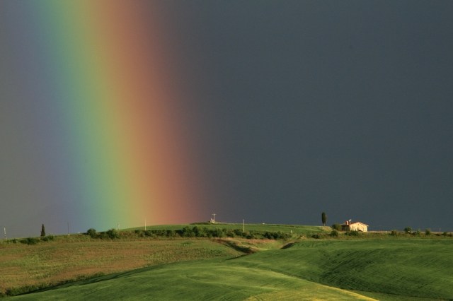 Arcobaleno nella Val d'Orcia