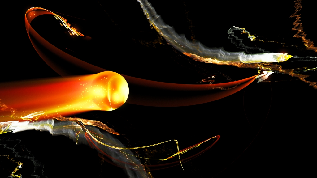 Fireball - palla di fuoco , astratto wallpaper