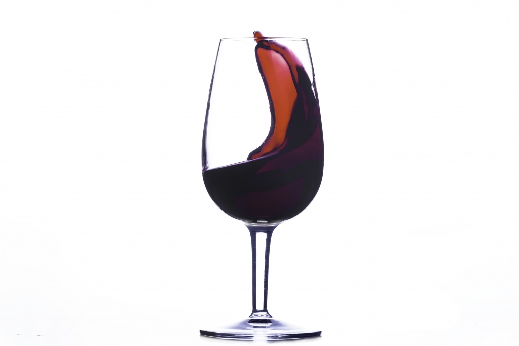 Glass of red wine