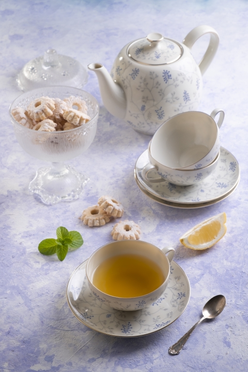 Table set for a tea service
