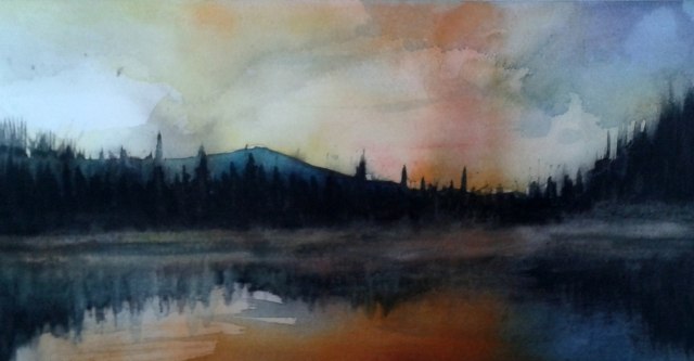 Tramonto sul lago