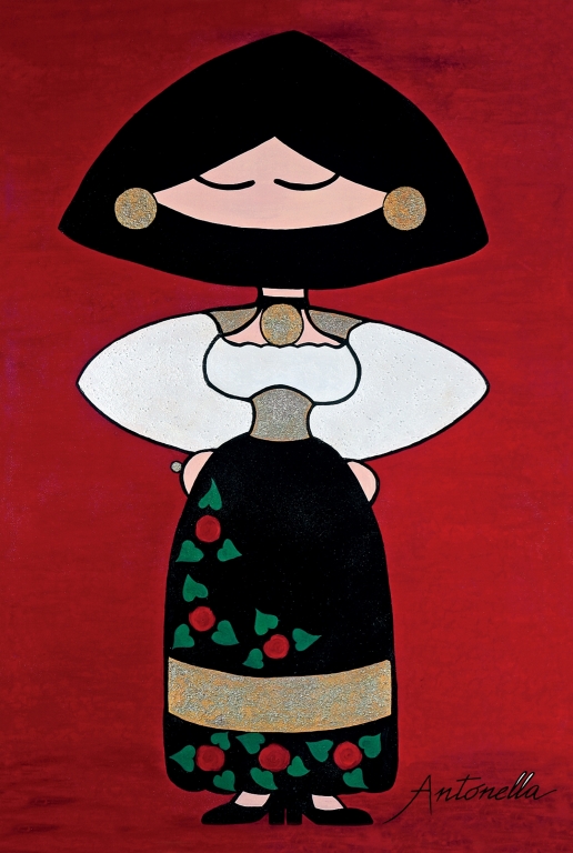 Donnina sarda in red
