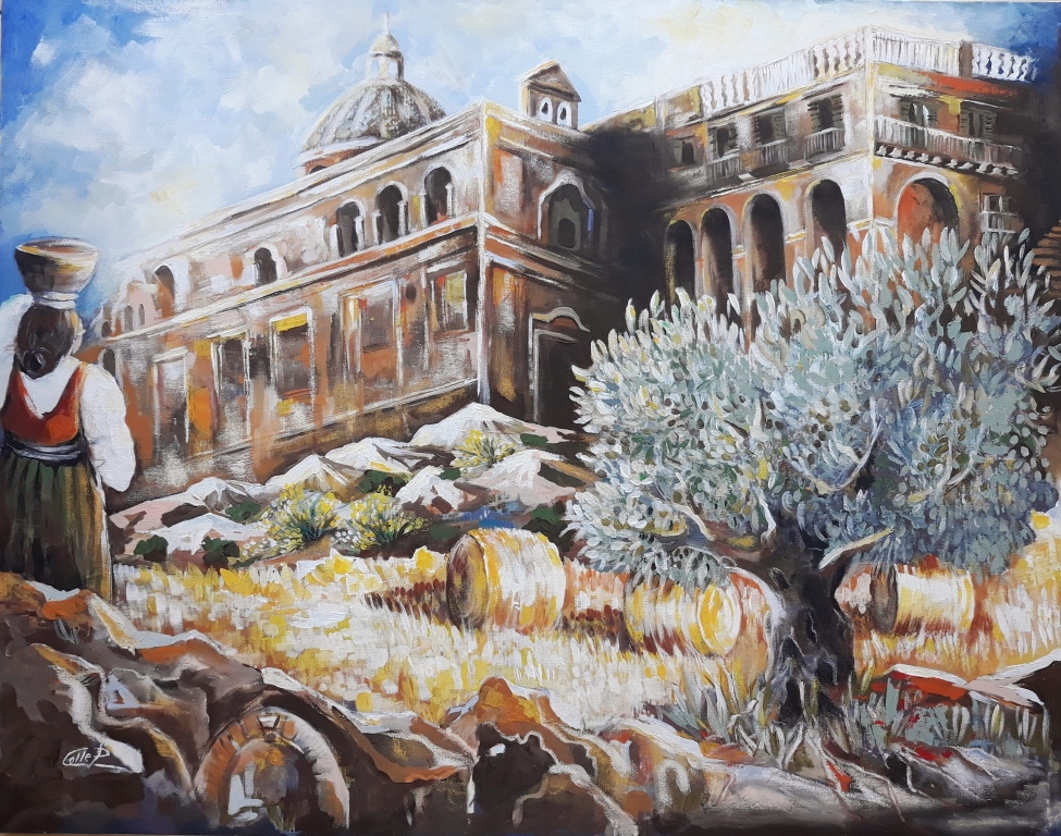 FERRANDINA citta' aragonese ..dipinto di pasquale colle