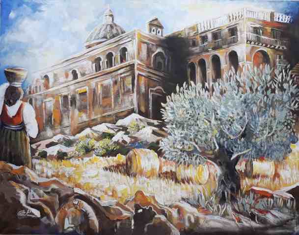 FERRANDINA citta' aragonese ..dipinto di pasquale colle