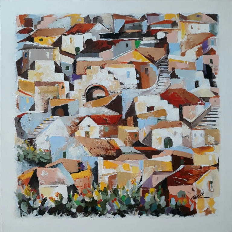 Sassi di Matera    dipinto del M° pasquale colle
