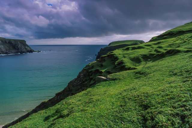 View of Atlantic Ocean from Malin Beg, Co. Donegal, Ireland.