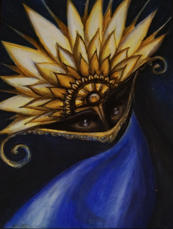 maschera in blu