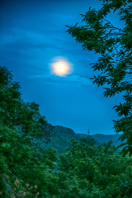 luna al tramonto
