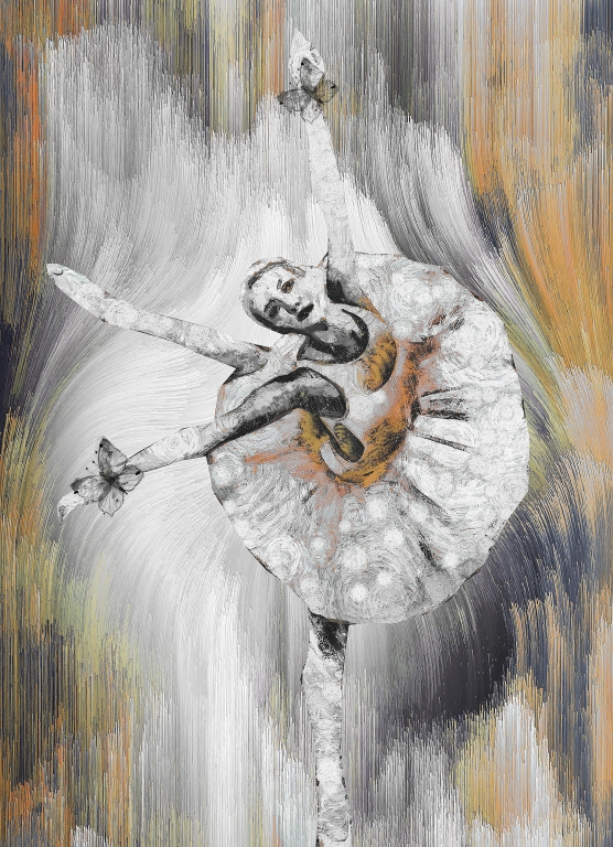 Ballerina - dipinto astratto digitale