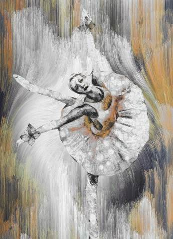 Ballerina - dipinto astratto digitale · mariaelisabettacapogna