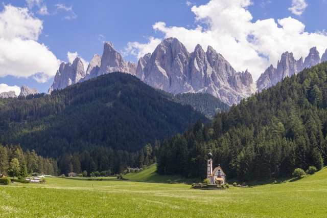 Paesaggio della Val Di Funes in Alto Adige