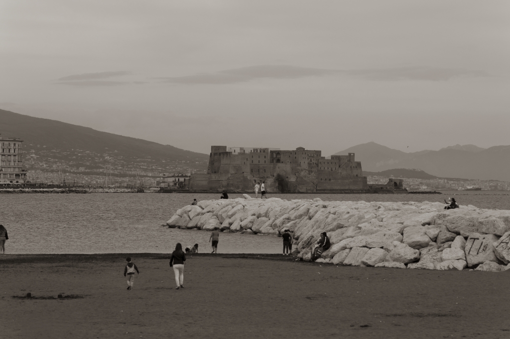 Castel dell'Ovo a Napoli quadro antico