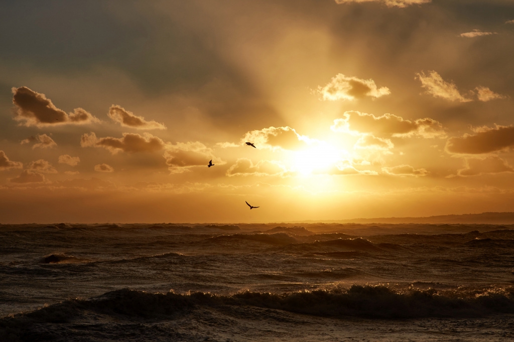 alba sul mare aperto