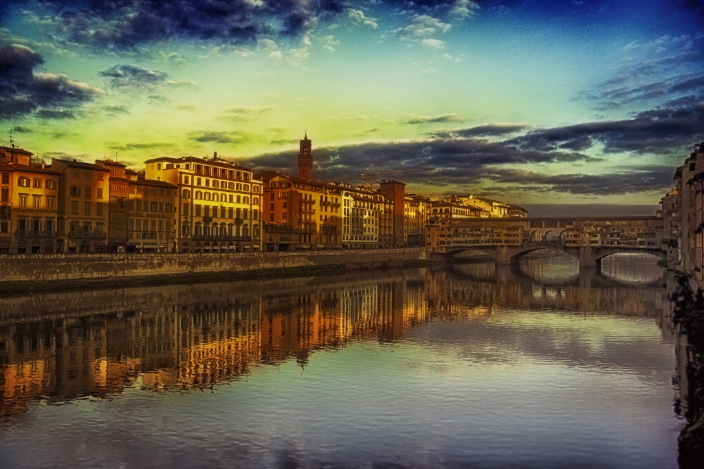 Tramonto sull'Arno