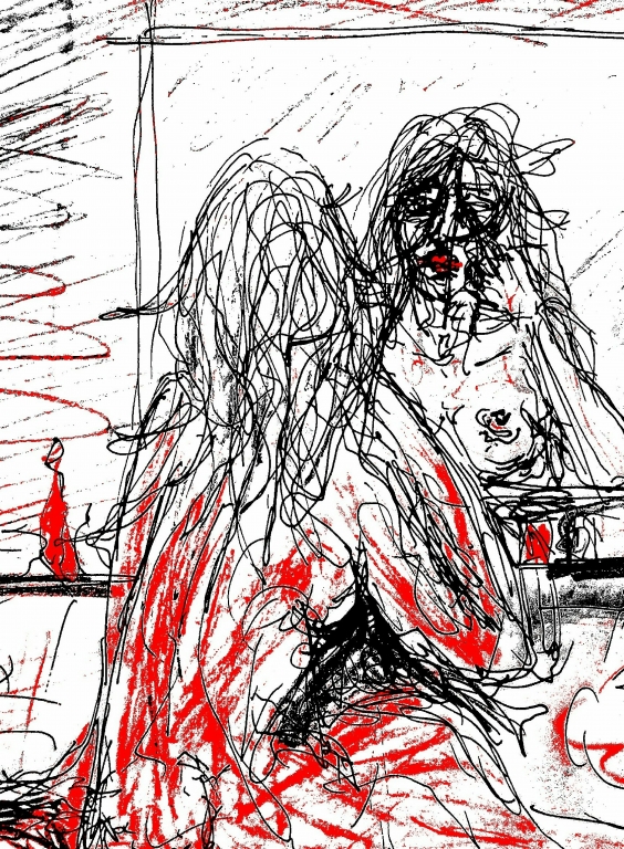 Woman in front of the mirror