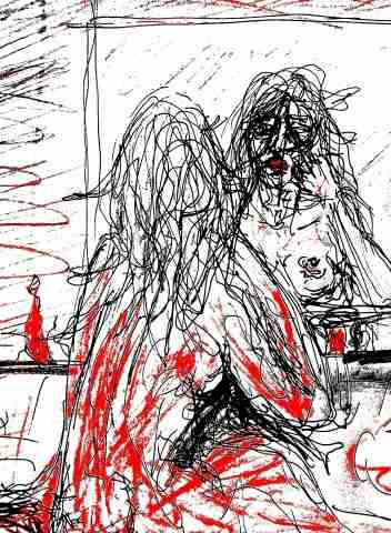 Woman in front of the mirror