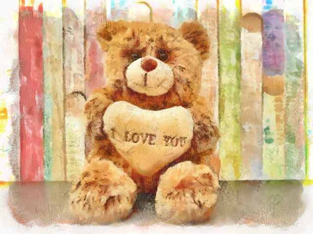 teddy bear - orsacchiotto acquerello
