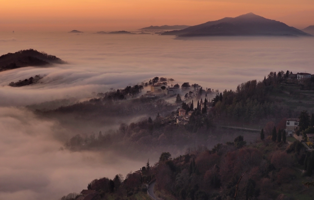 Fog over Bergamo