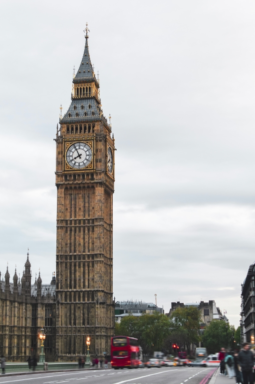Londra il Big Ben la torre dell'orologio di Westminster