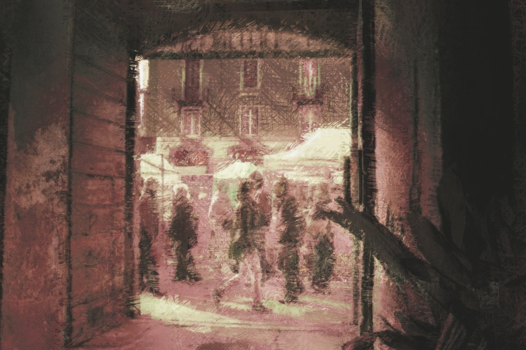 Passeggio in un giorno di festa _ Digital Art