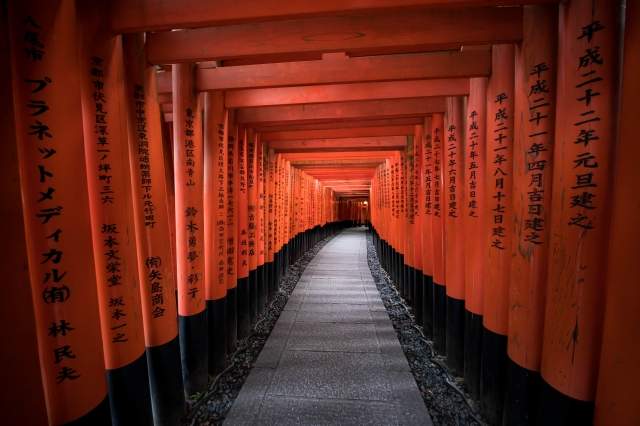 Tunnel votivo al tempio Fushimi-Inari