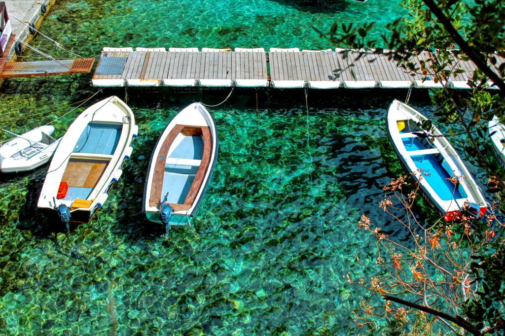 Barche da pesche sul mare