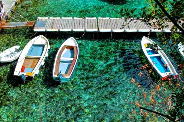 Barche da pesche sul mare