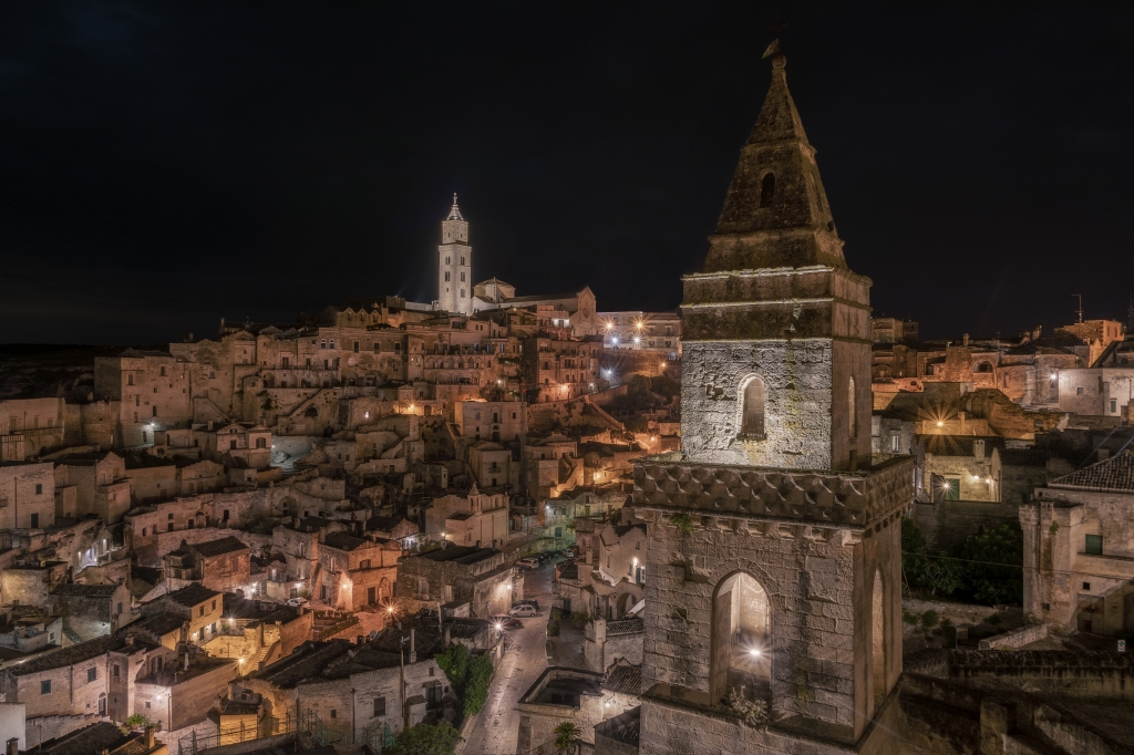 Sassi di Matera in notturna