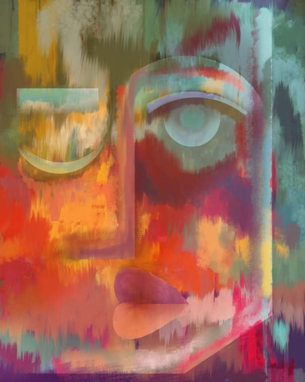 Color face Abstract fantasy