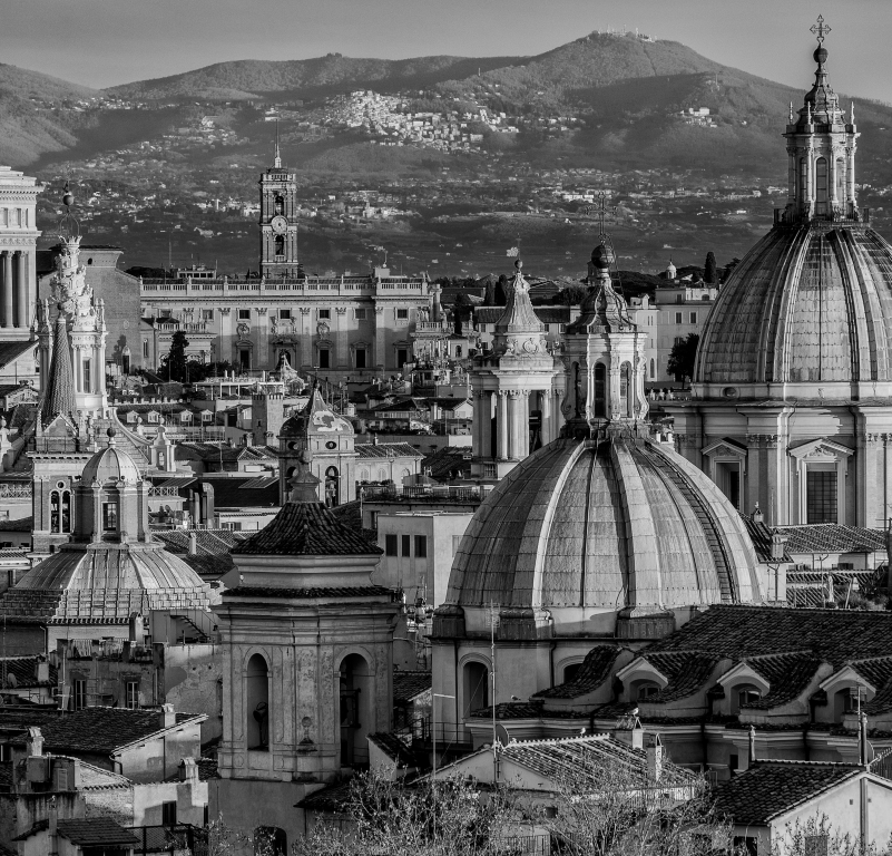 Roma centro storico in Bianco e Nero