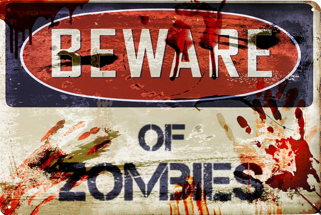 cartello decorazione murale casa halloween zombie