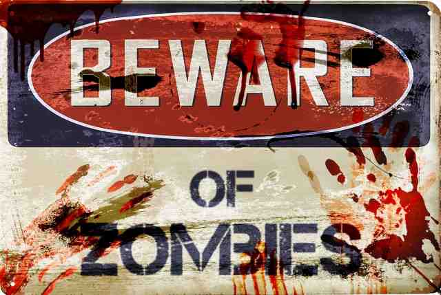 cartello decorazione murale casa halloween zombie