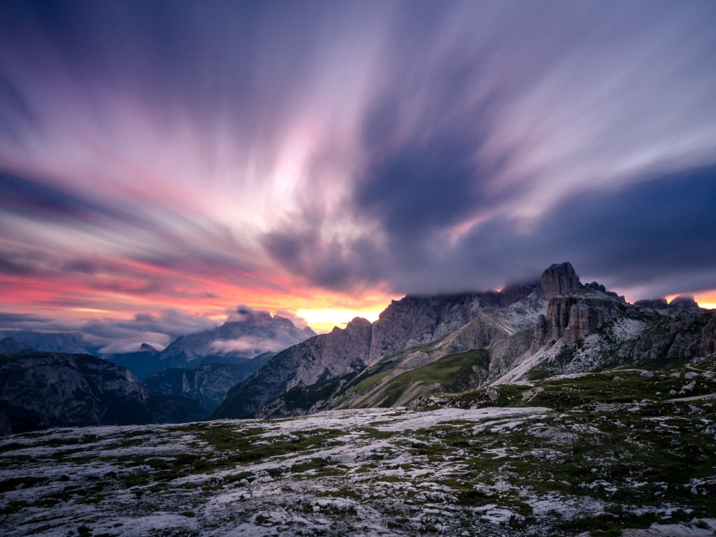 Tramonto sulle dolomiti
