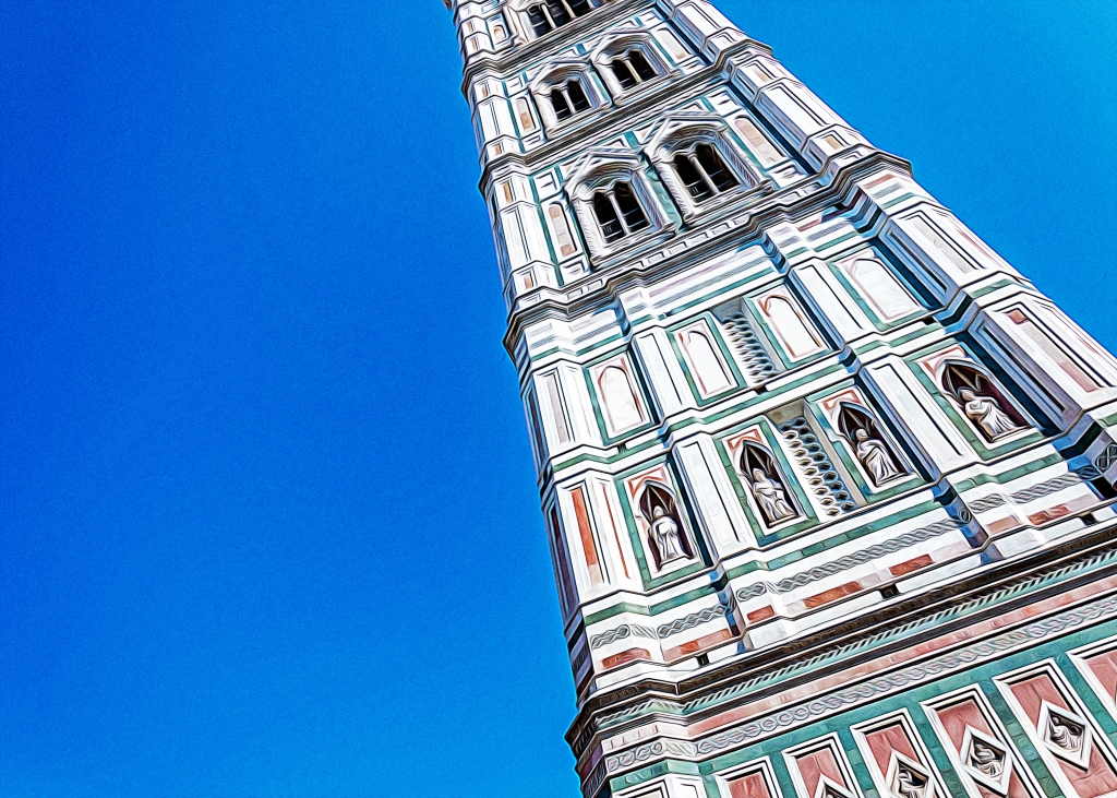 Campanile di Giotto e cielo blu