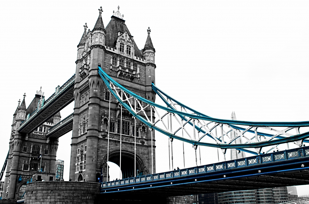 Londra - Tower Bridge  in bianco e nero II
