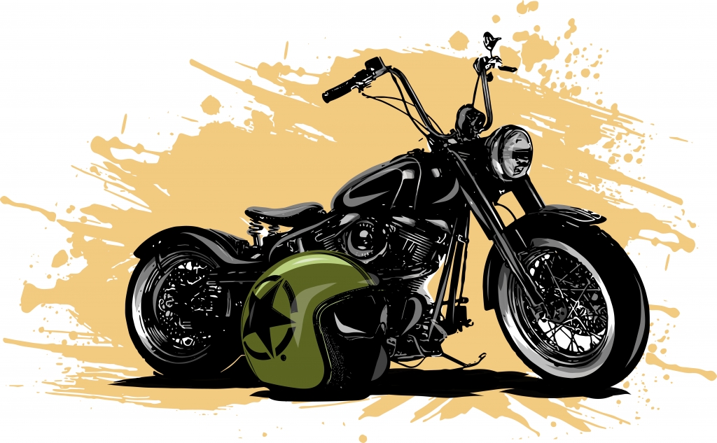 Vintage Chopper Motorcycle
