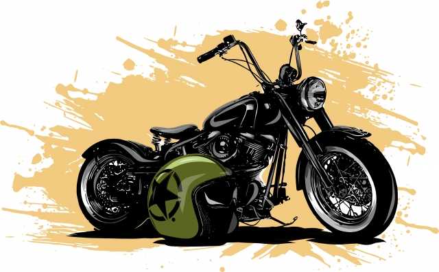 Vintage Chopper Motorcycle