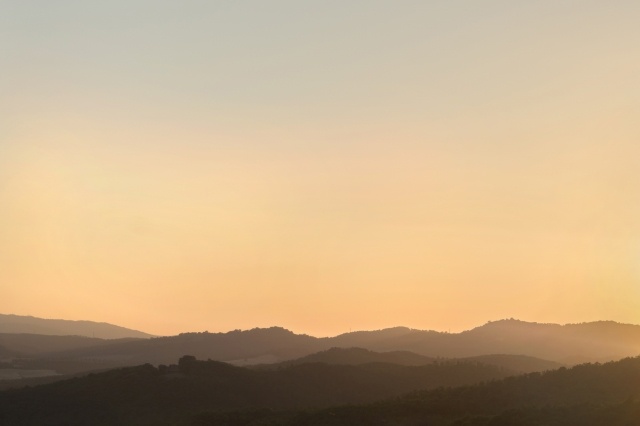 Campagna senese al tramonto