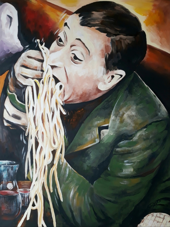 TOTO'.....miseria e nobilta ' dipinto del M° Pasquale COLLE