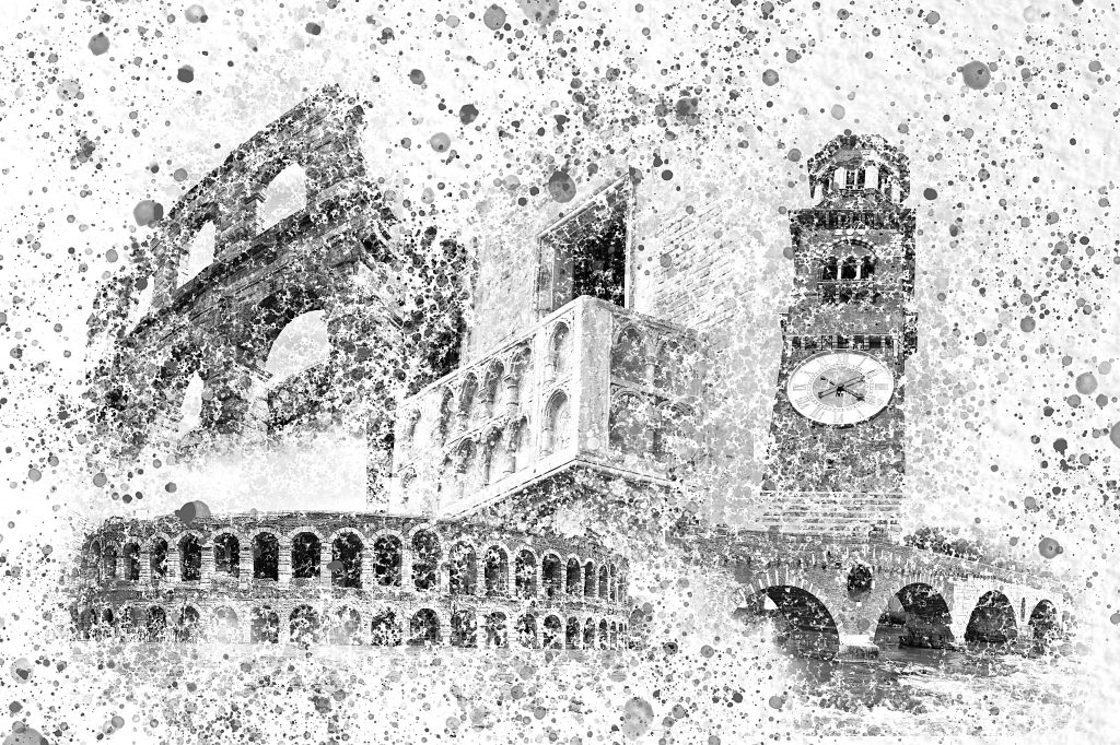 Verona in bianco e nero