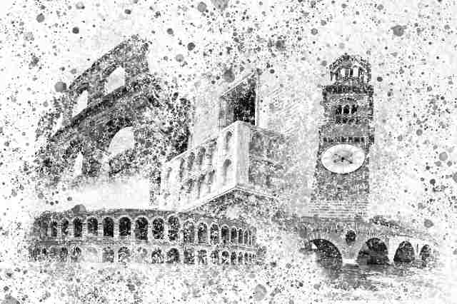 Verona in bianco e nero
