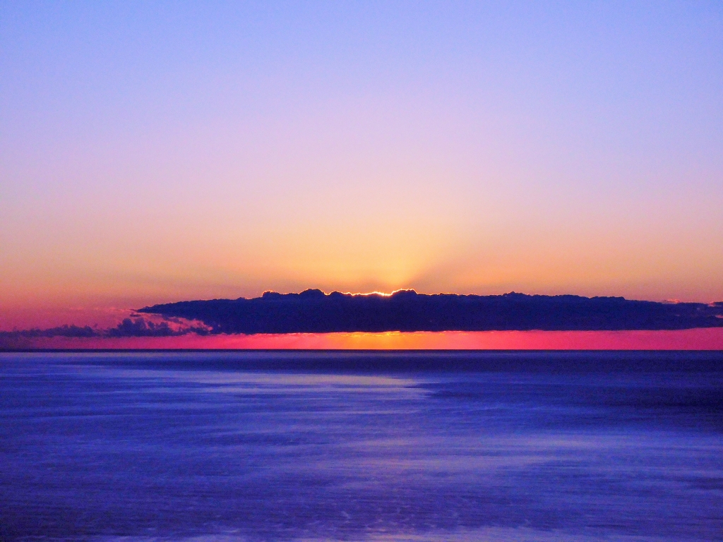 Il sole al tramonto