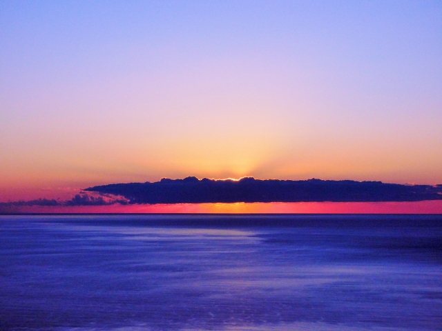 Il sole al tramonto