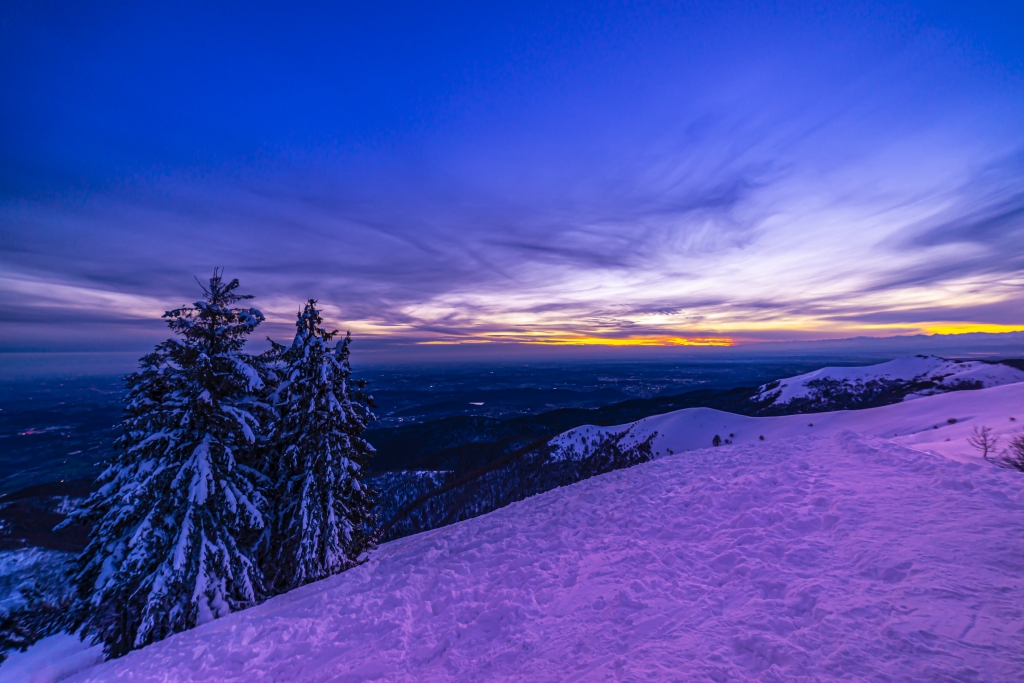 Soffi di colore al tramonto