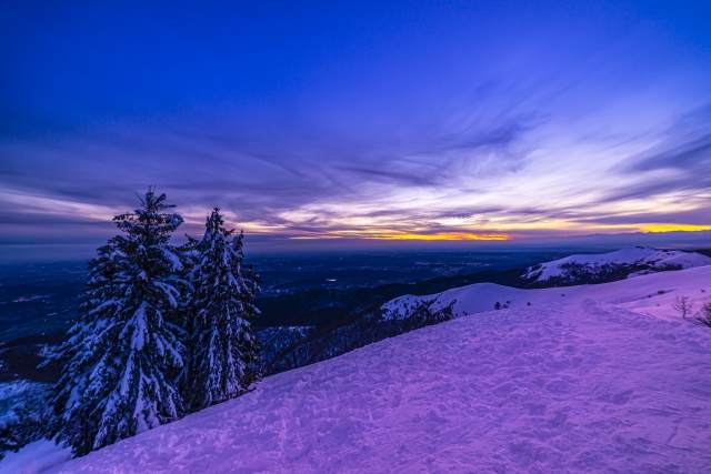 Soffi di colore al tramonto