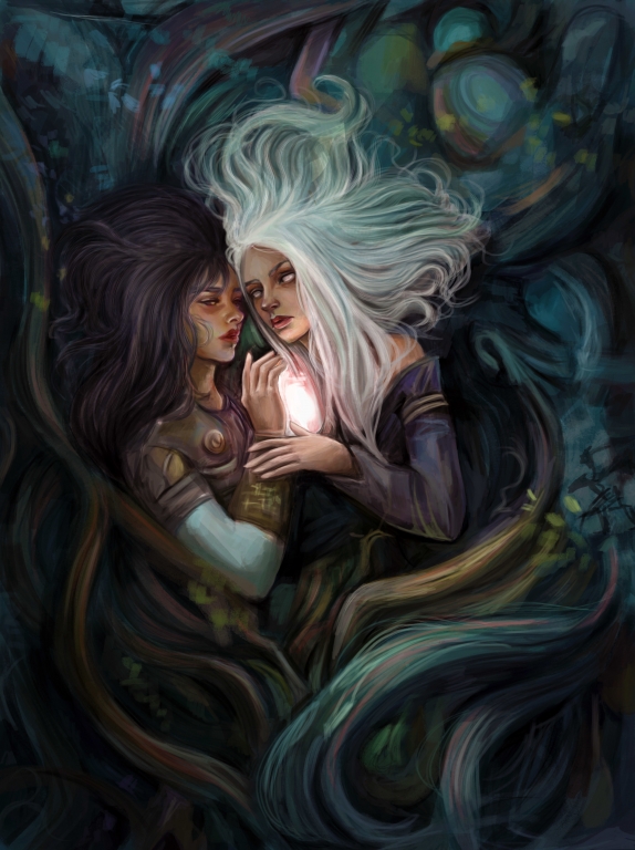 digital painting- The Lovers